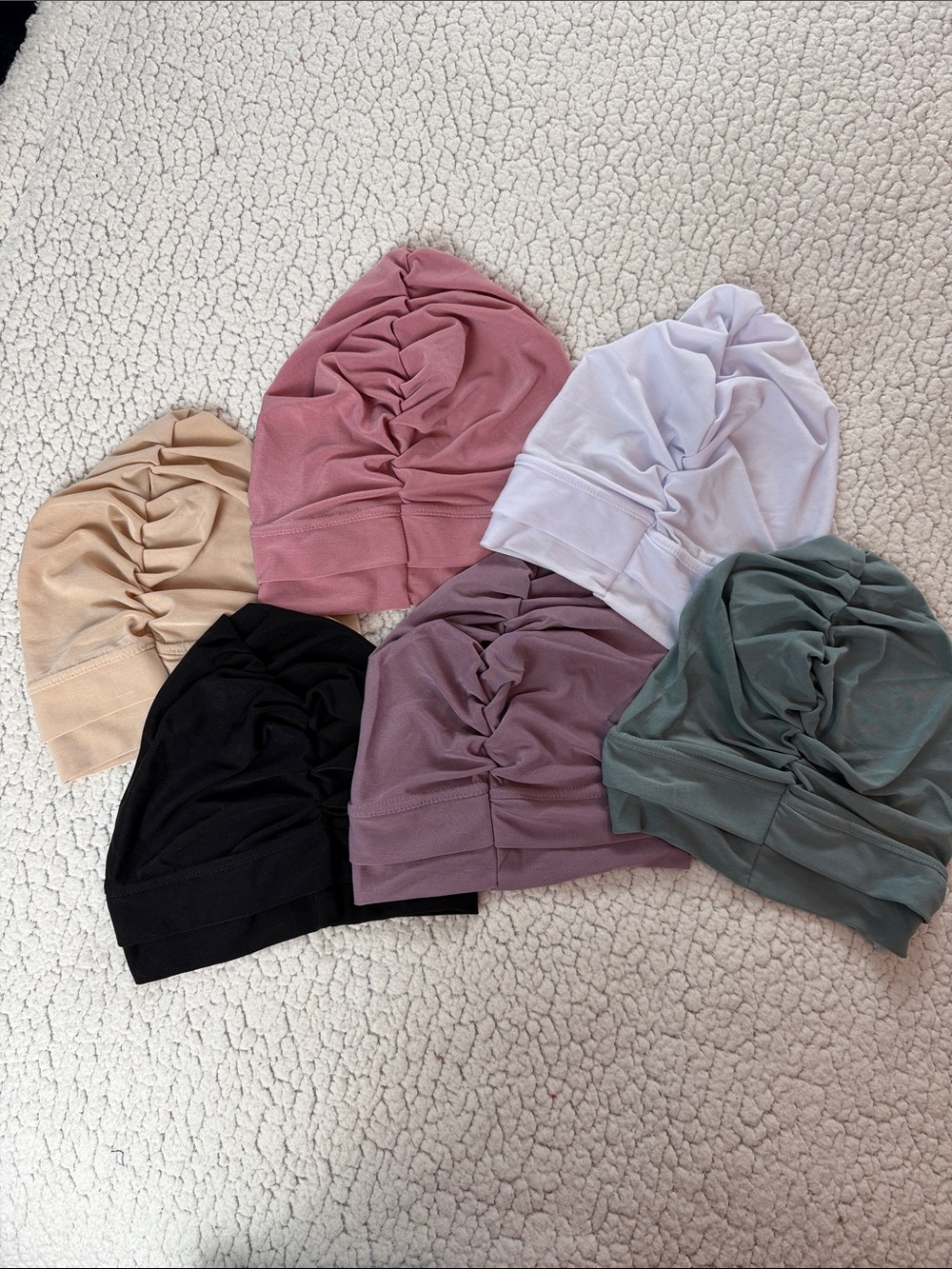 Assorted Soft Turban Caps - 6 Pack - Picture 4 of 5